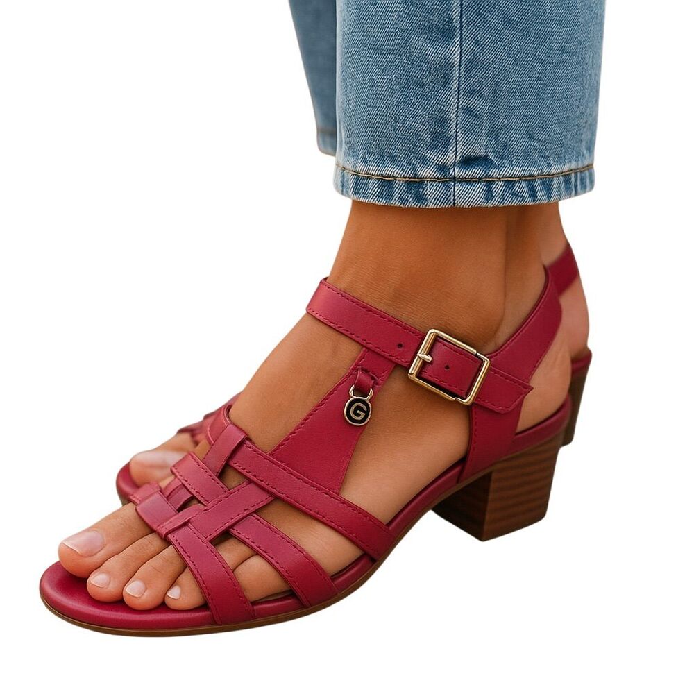 GBG Women's Pink Strappy Wedge Sandals Size 7 M Summer Casual